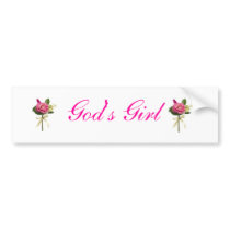 Gods Girl Bumper Sticker bumper stickers by pinkoleander Gods Girl Bumper Sticker bumper stickers