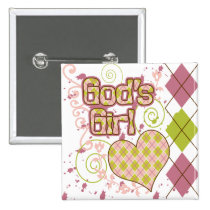 God's Girl buttons