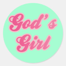 God's Girl Round Stickers
