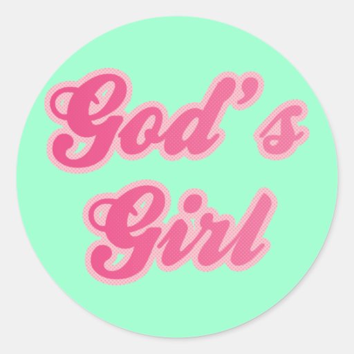 God's Girl Round Stickers