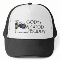 God's Good Buddy - Trucker Hat by thesquidshop God's Good Buddy - Trucker Hat