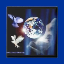 God's Hand Whole World in His Hand Magnet Art