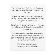 God's Hot Chocolate - Postcard
