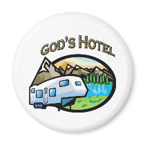 Gods Hotel magnets by thecamperslife Gods Hotel magnets