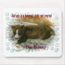 God's humor basenji mousepad