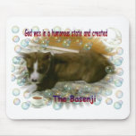 God's humor basenji mousepad