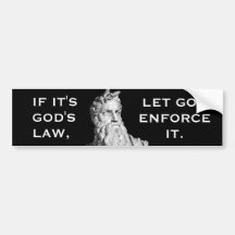 GOD'S LAW BUMPER STICKER