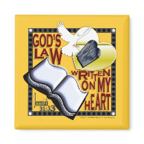 God's Law Written on My Heart - Magnet by mustardseedimprints God's Law Written on My Heart - Magnet