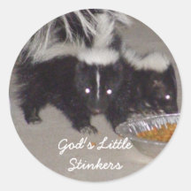 God's Little Stinkers Round Stickers