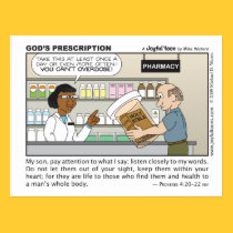 God's Prescription postcard postcards