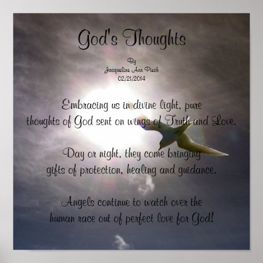 God's Thoughts Poetry Poster 