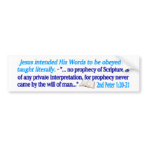 God's Word literally Bumper Stickers