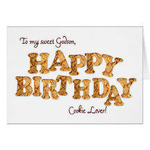 Godson, a Birthday card for a cookie lover