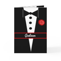 GODSON Be My Ring Bearer Card with Tux