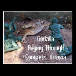 Godzilla Raging Through Congress postcards