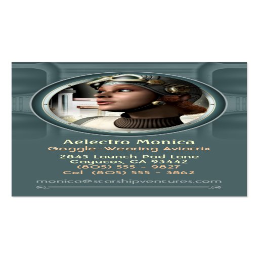 Goggled Aviatrix Business Cards