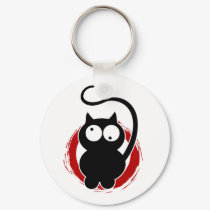 Goggly-eyed Cat keychains