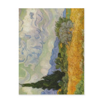 Gogh, Vincent Willem van Weizenfeld mit Zypressen  Post Cards
