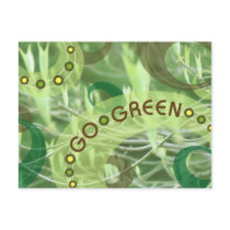 GoGreen Design2 Blank Card postcards