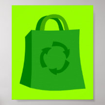 GoGreenShoppingBag_Vector_Clipart Posters