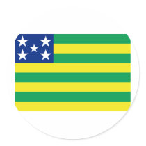 Goiás, Brazil Flag Round Sticker