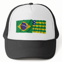 Goiás &  Brazil Waving Flags Hats