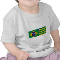 Goiás &  Brazil Waving Flags Tshirts