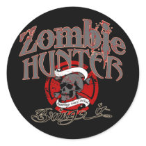Goin' after Zombies! Round Sticker
