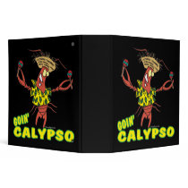 goin calypso funny lobster with maracas vinyl binder