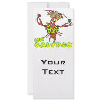 goin calypso funny lobster with maracas rack card template