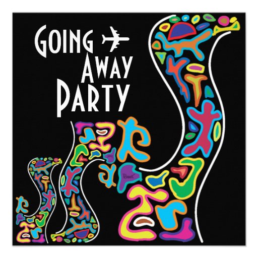 Going Away Party Invitation Card (front side)