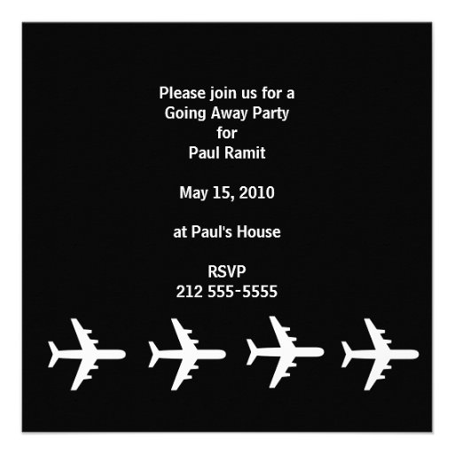 Going Away Party Invitation Card