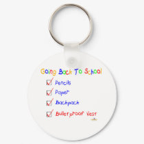 Going Back To School Bullet proof Vest keychains