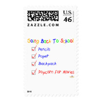 Going Back To School Popcorn For Movies postage by sayingsentral Going Back To School Popcorn For Movies postage