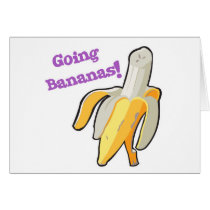 going bananas! banana greeting card