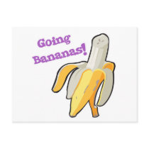 going bananas! banana postcard