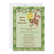 Going Bananas Monkey Jungle Safari Baby Shower invitation