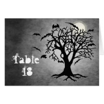 Going Batty Silver Halloween Table Card