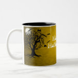 Going Batty Yellow Halloween Coffee Mug