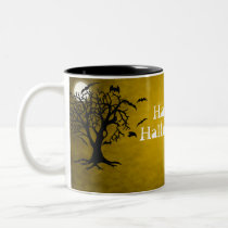 Going Batty Yellow Halloween Coffee Mug