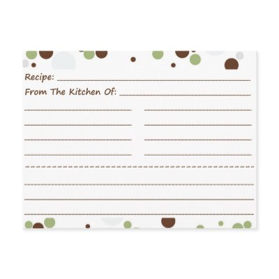 Going Dotty Blank Recipe Cards Post Cards