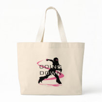 Going Down Pink Catcher Softball Canvas Bags