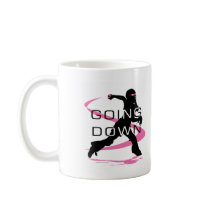 Going Down Pink Catcher Softball Coffee Mugs