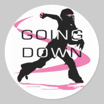 Going Down Pink Catcher Softball stickers