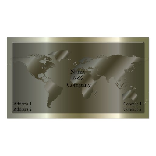 Going Global /silver business card