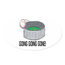 Going Going Gone Oval Sticker