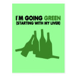 Going green,beer post cards