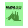 Going green,beer post cards
