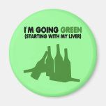 Going green,funny beer magnets