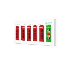 Going Green London phone box Gallery Wrapped Canvas
